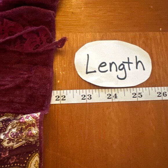 Boho Chic Velvet & Satin Paisley Embellished Spaghetti Strap Dress - Picture 6 of 7